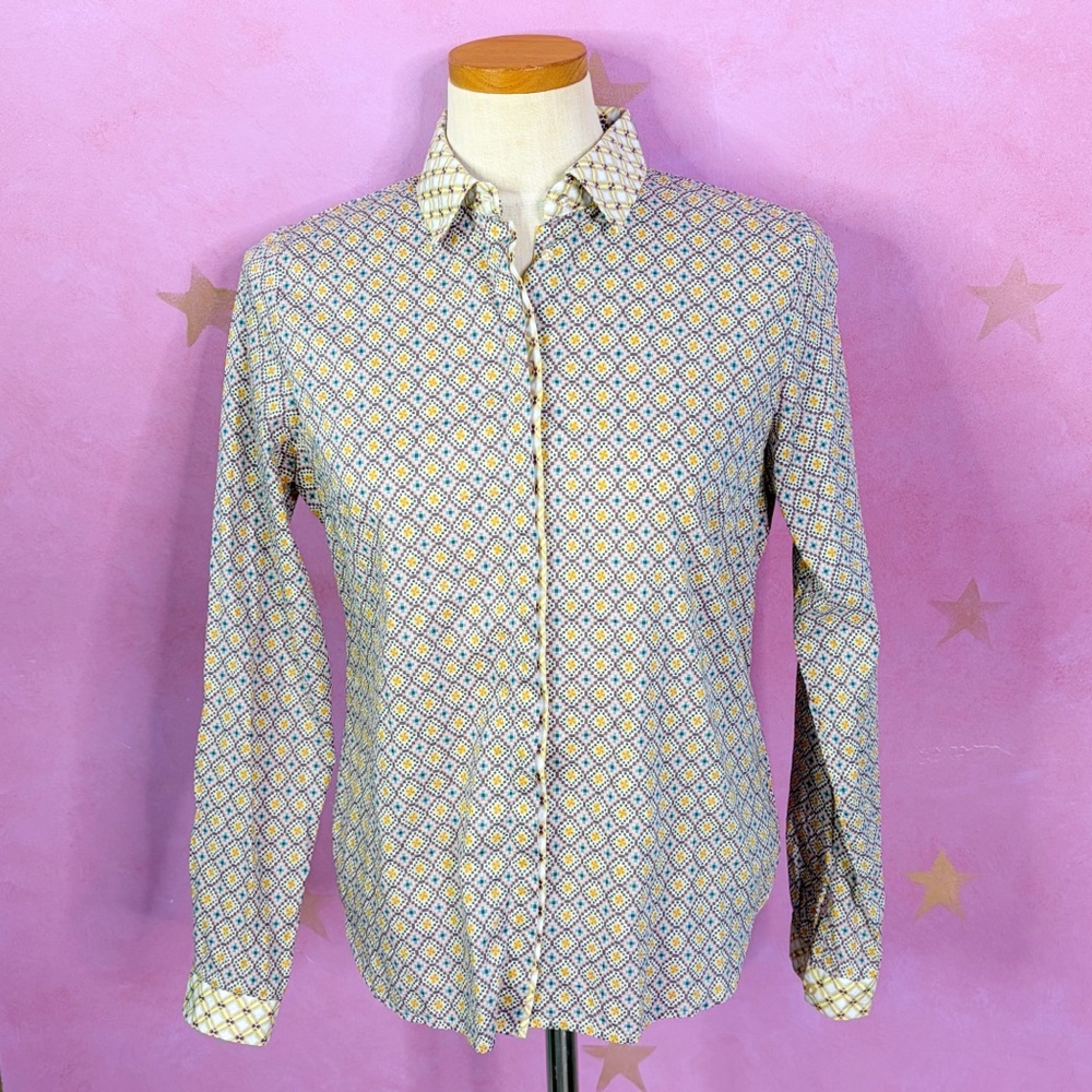 Cotelac Button Up Blouse Women’s 2 US Size 6/8 Luxury Designer French Iconic